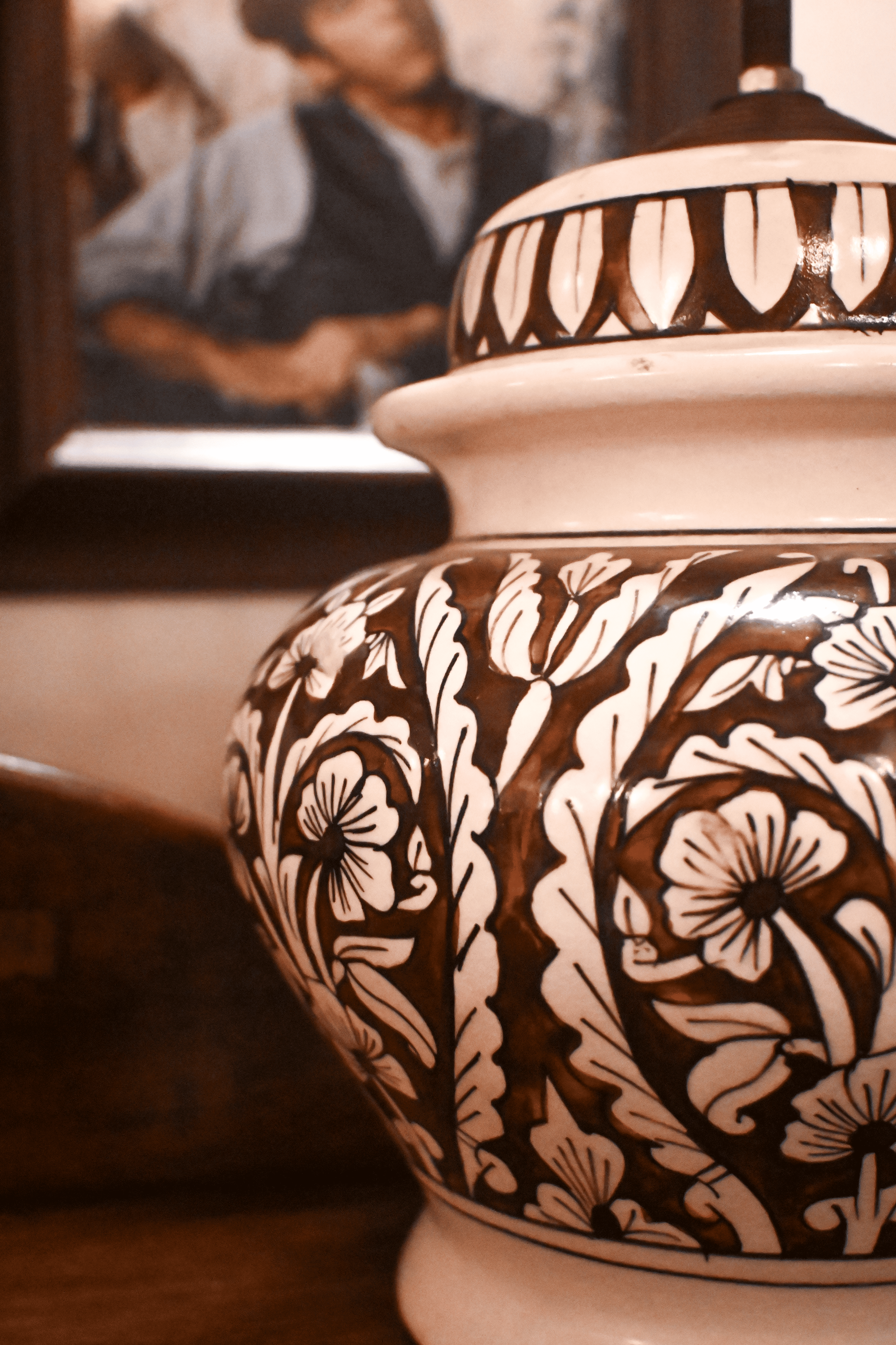 Shadow Song - Leather Shade Table Lamp