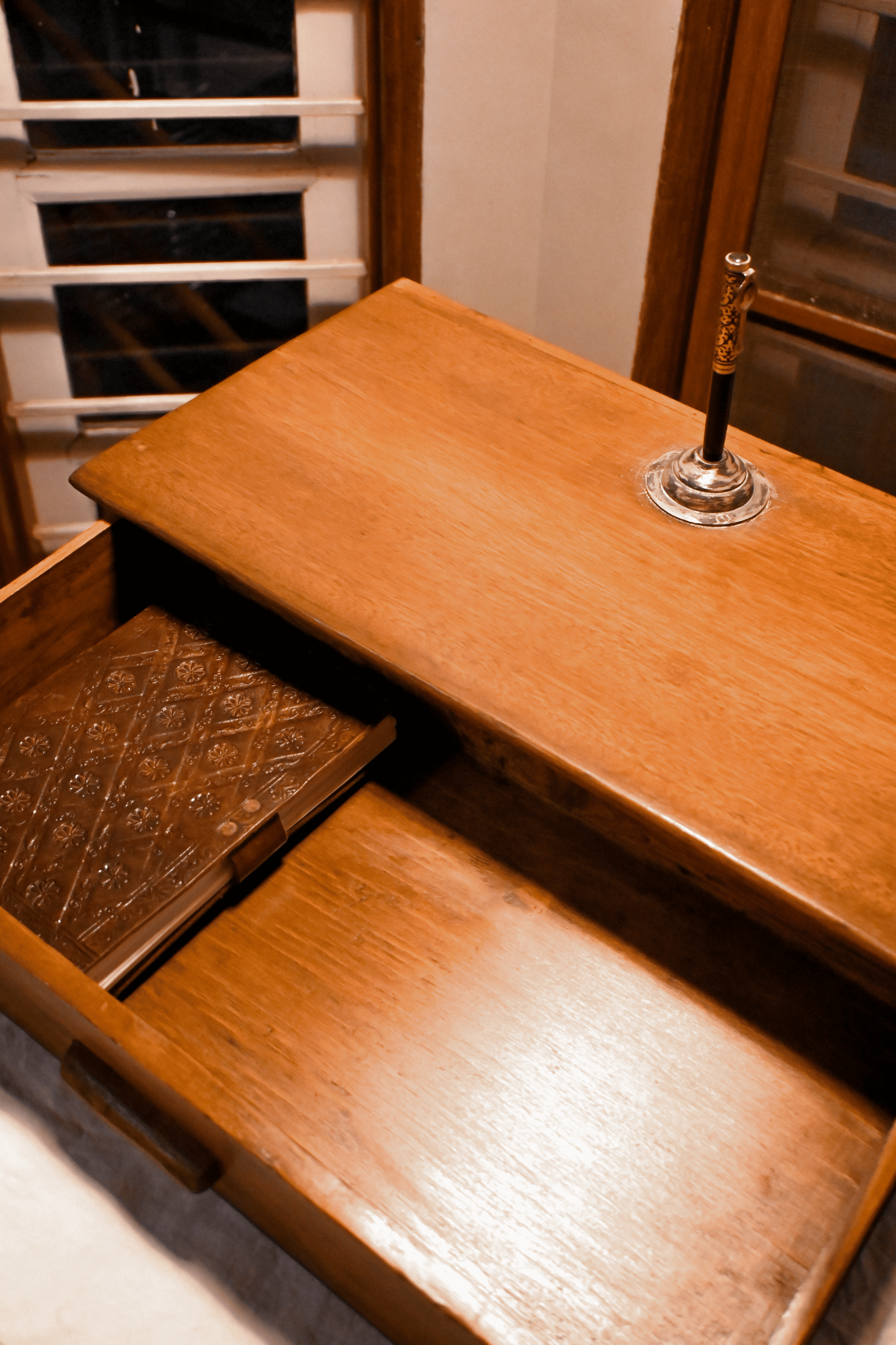 The Scribe's Drawer – Colonial-Era Teak Writing Drawer