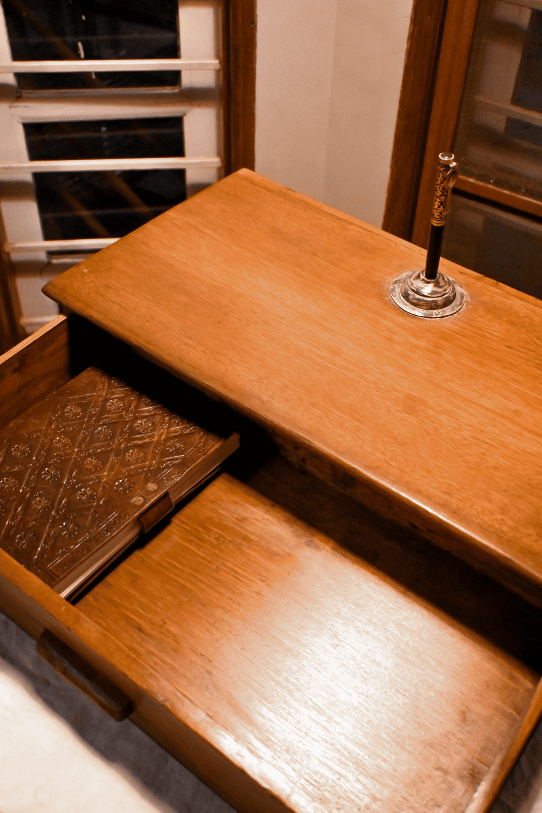 The Scribe's Drawer – Colonial-Era Teak Writing Drawer