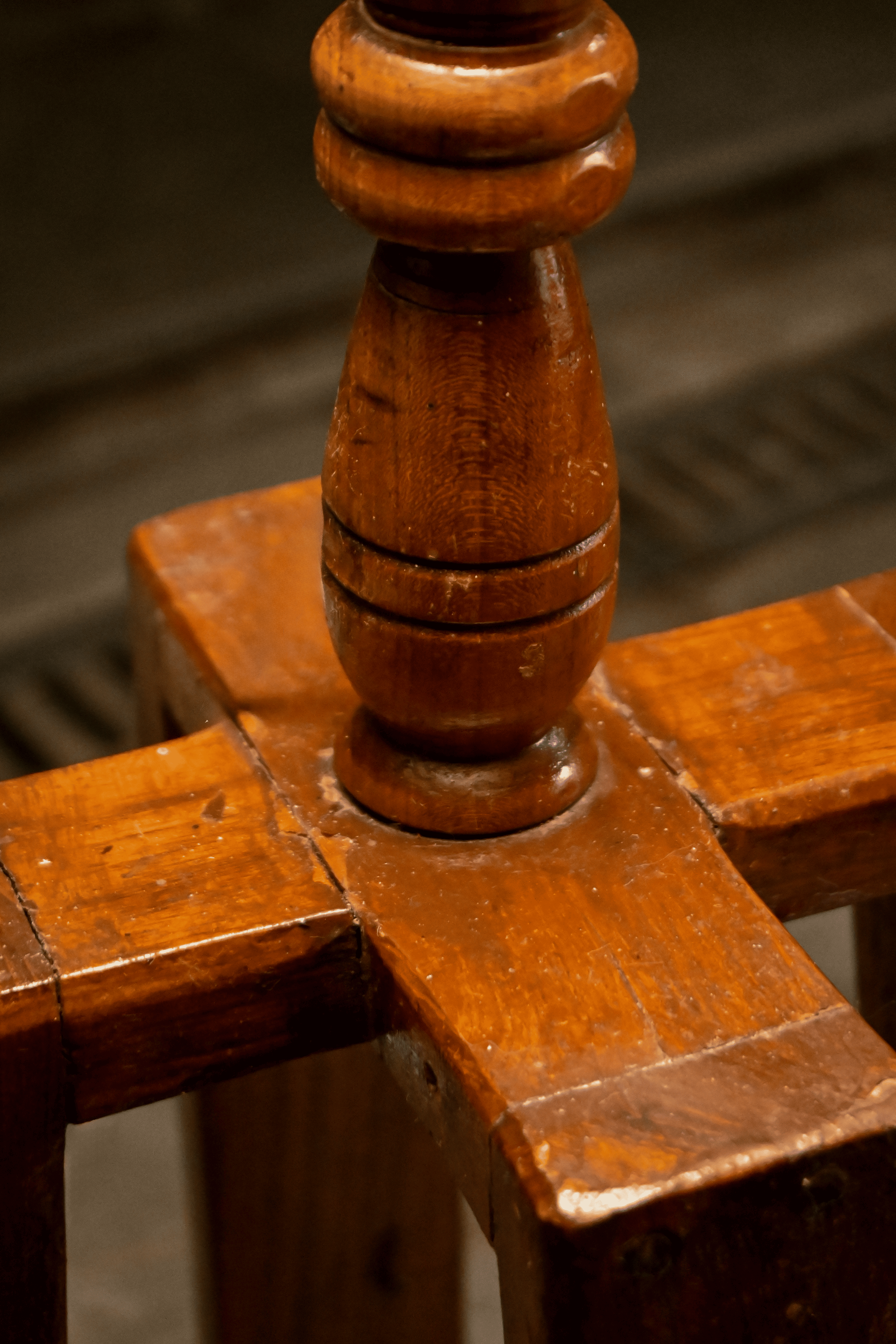 Heritage Duo – Art Deco Old-Growth Teak Floor Lamps
