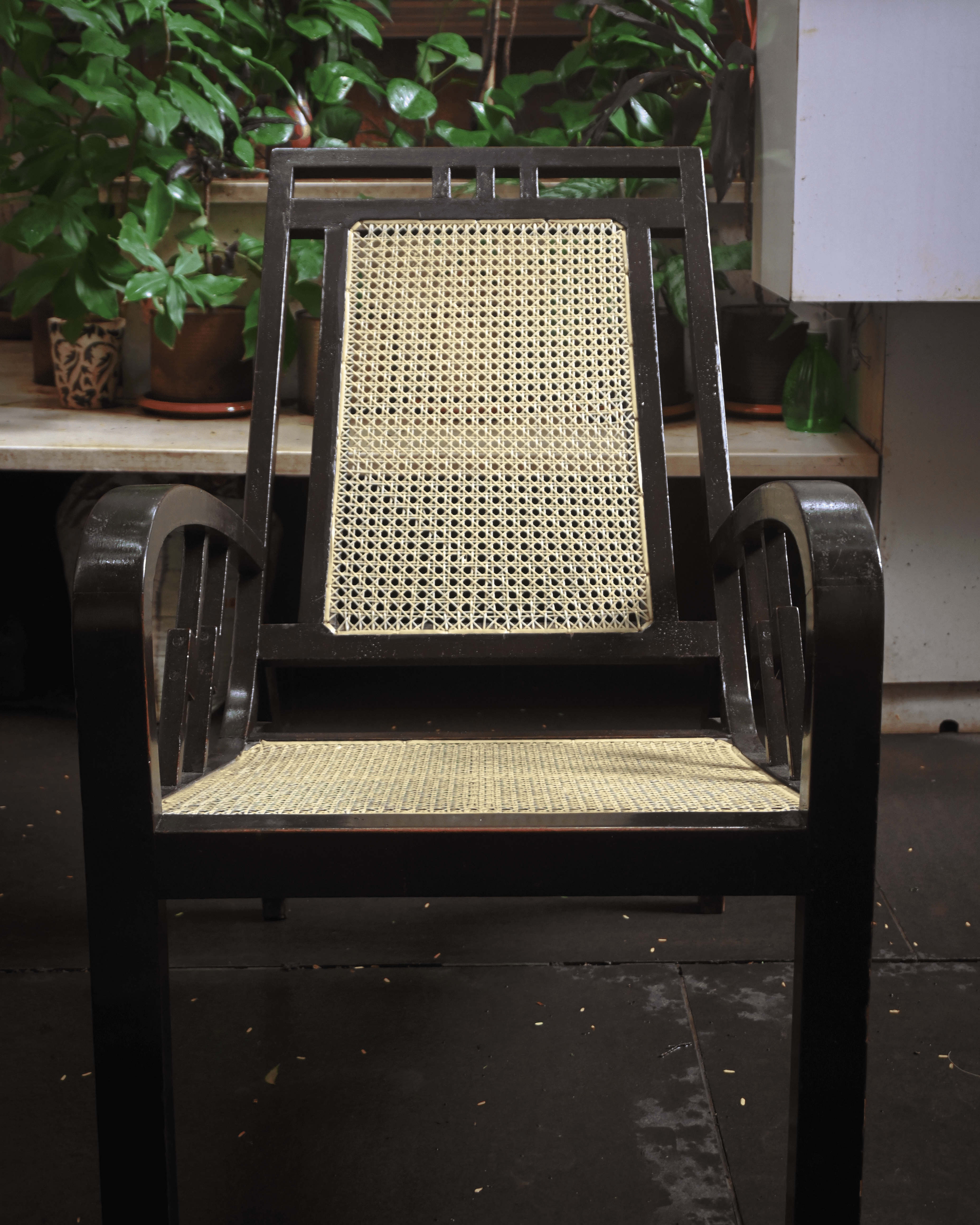 Woven Whispers – Old-Growth Teak Cane Armchairs (Pair)