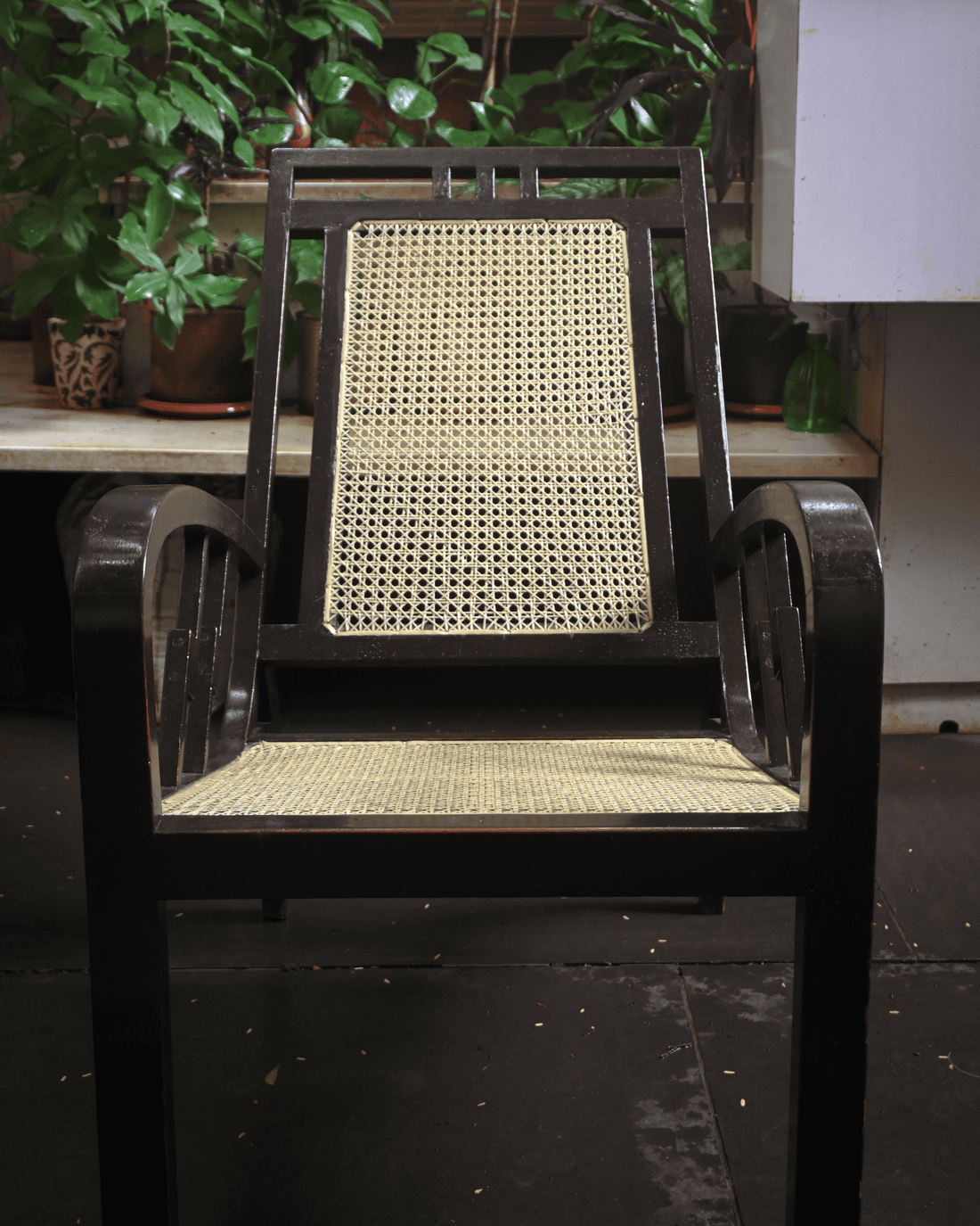 Woven Whispers – Old-Growth Teak Cane Armchairs (Pair)