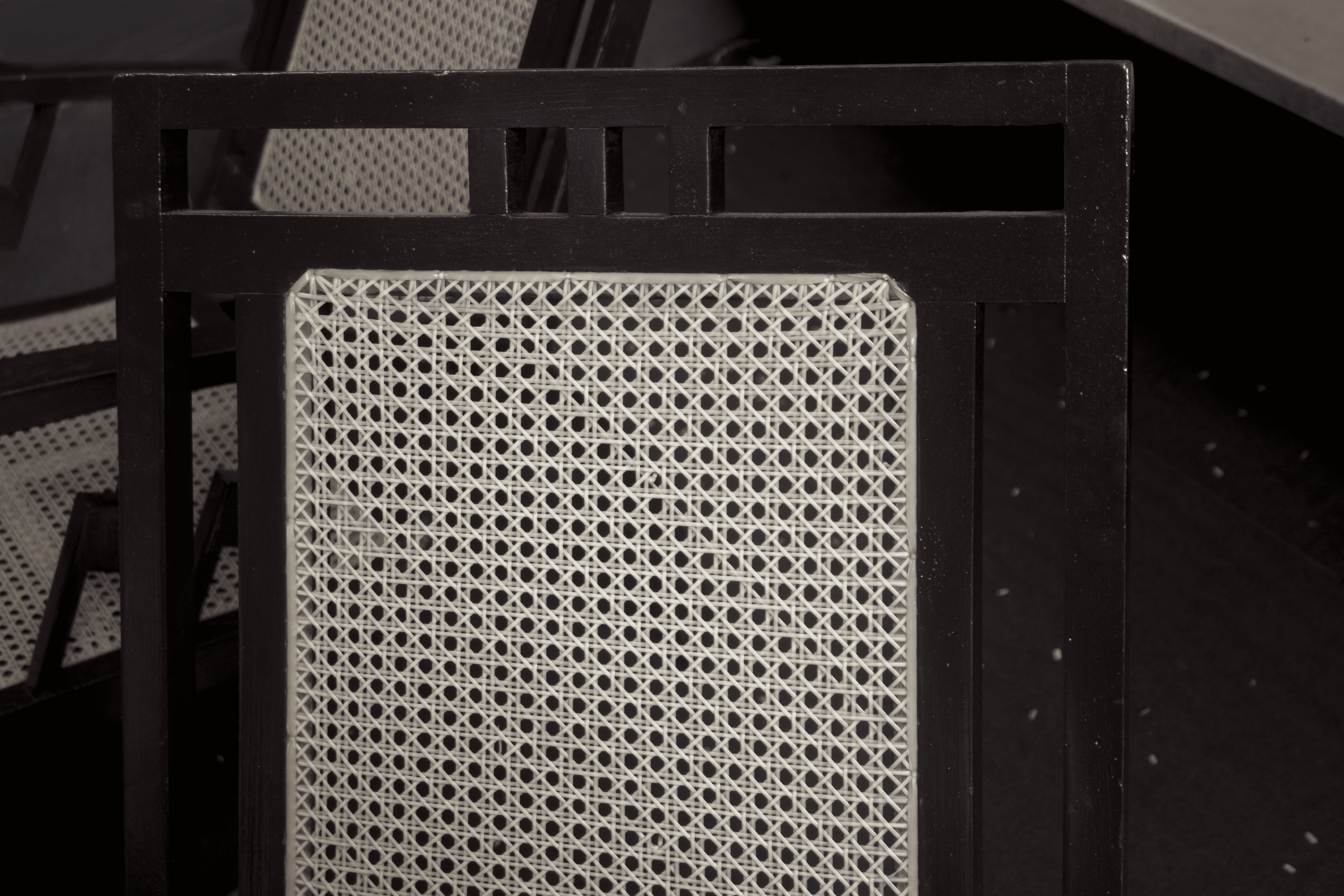 Woven Whispers – Old-Growth Teak Cane Armchairs (Pair)