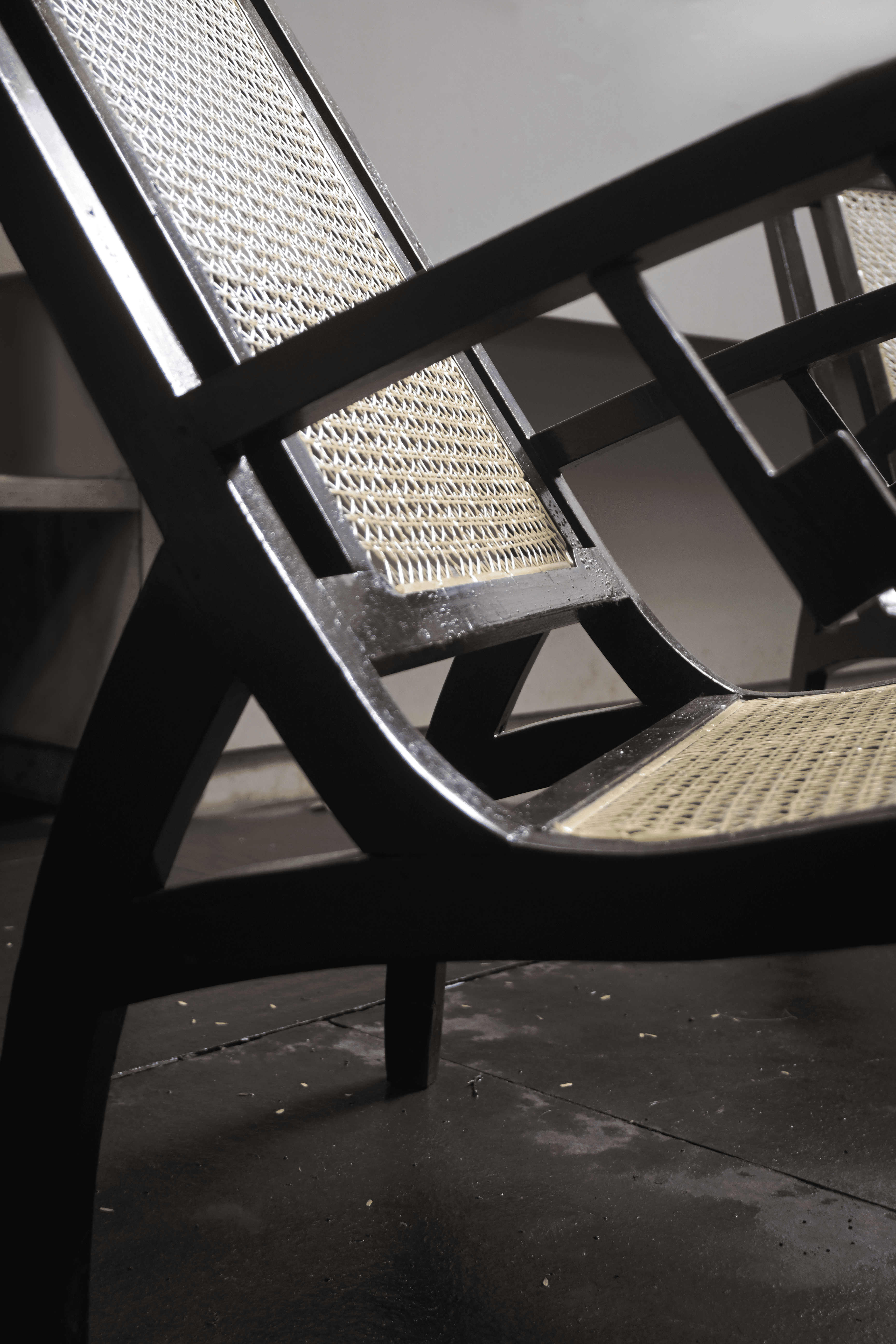 Woven Whispers – Old-Growth Teak Cane Armchairs (Pair)