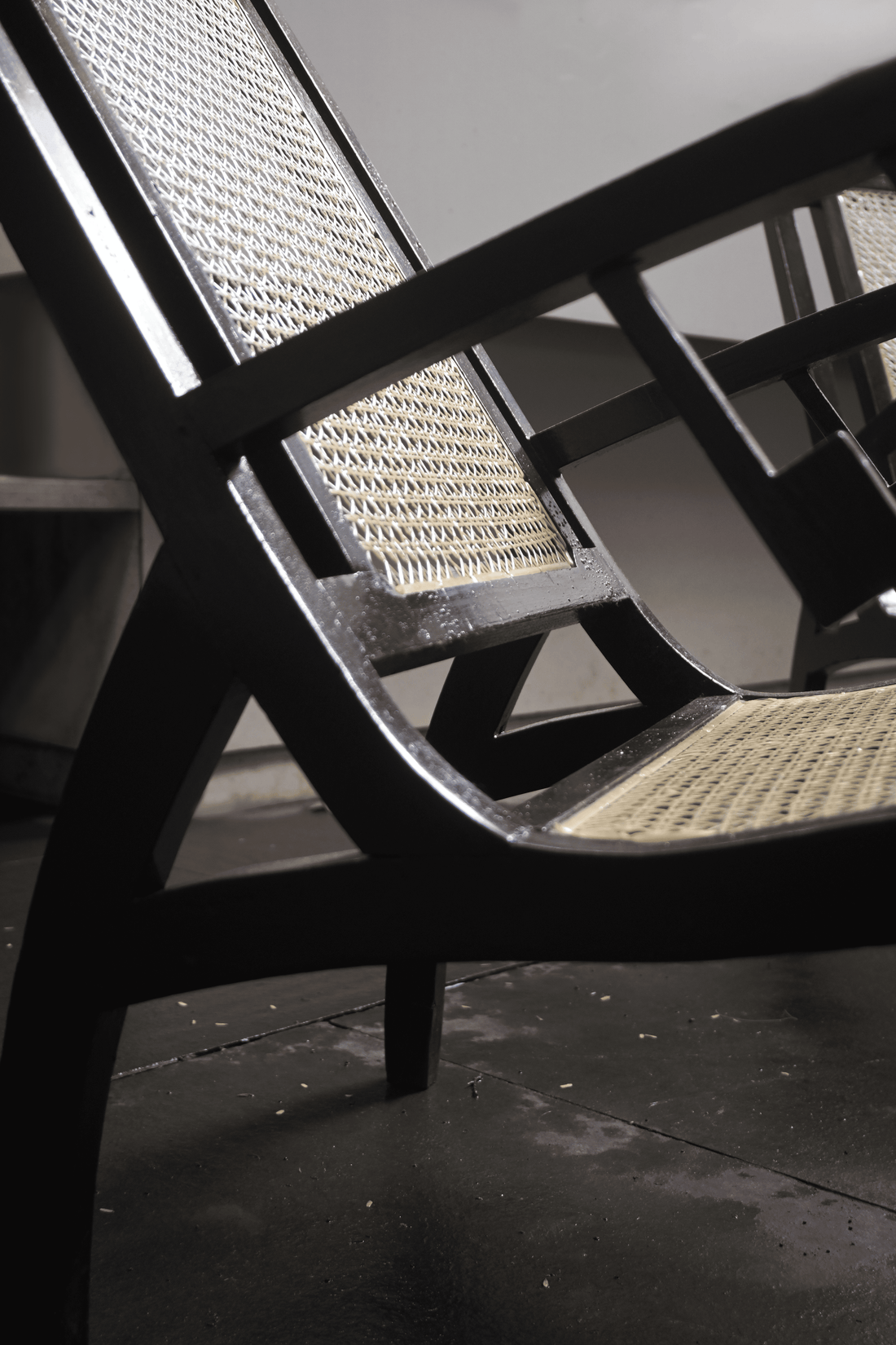 Woven Whispers – Old-Growth Teak Cane Armchairs (Pair)