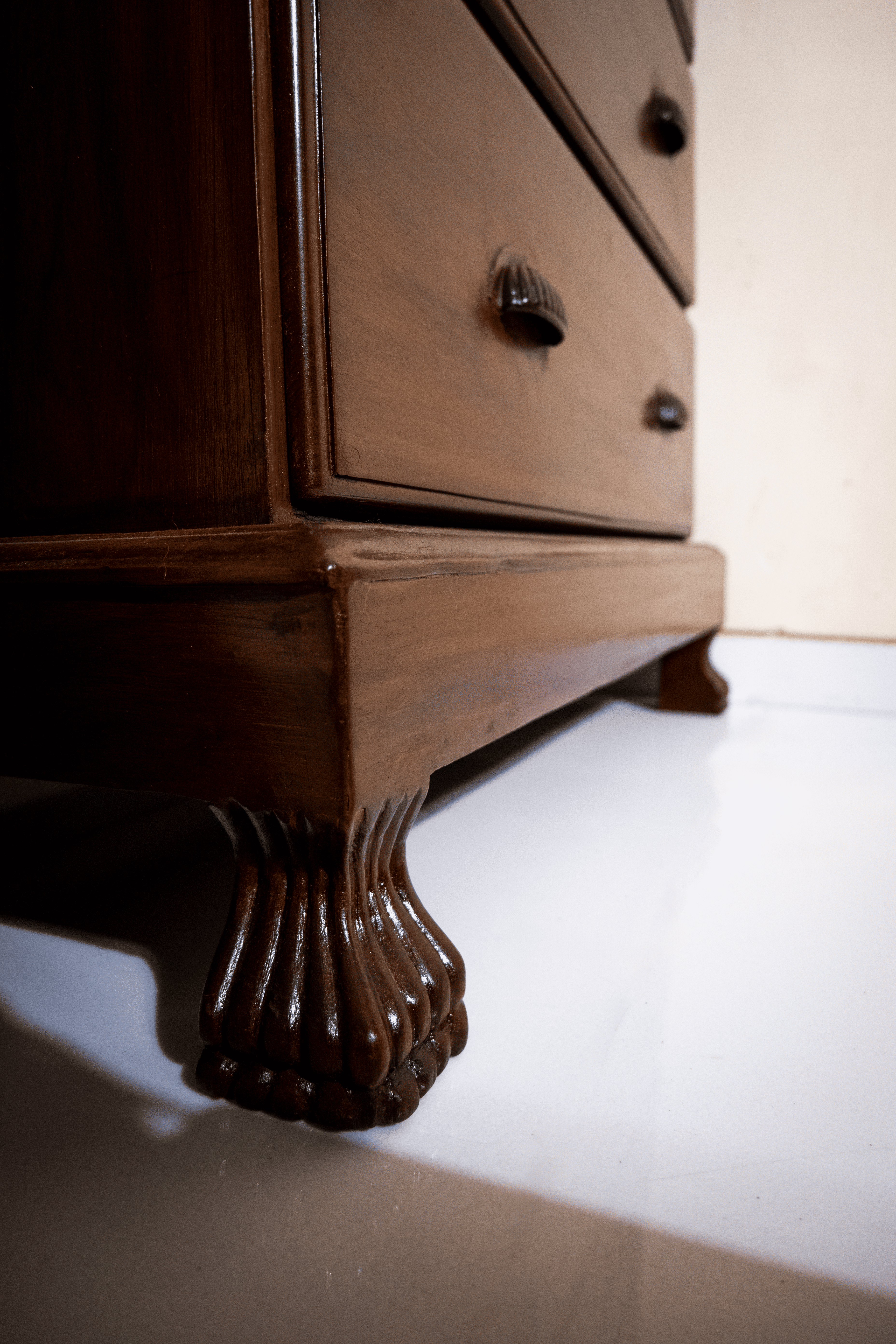 Paw and Panel – Old-Growth Teak Chest of Drawers