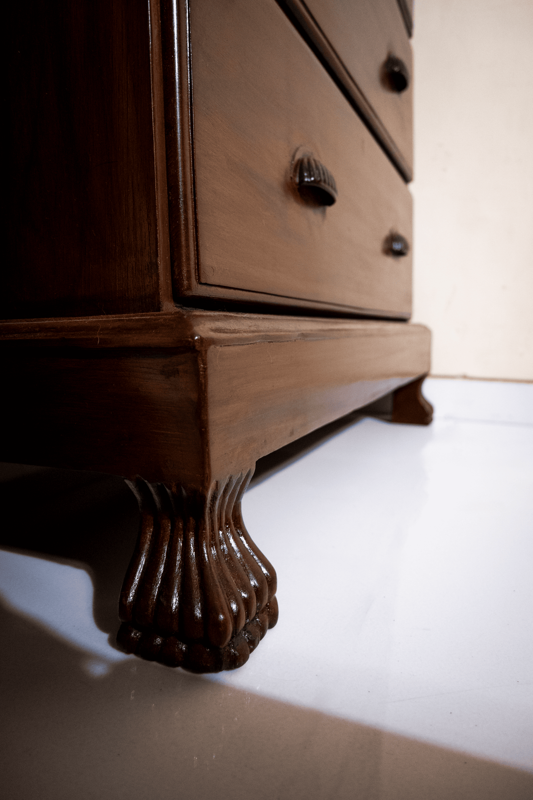 Paw and Panel – Old-Growth Teak Chest of Drawers