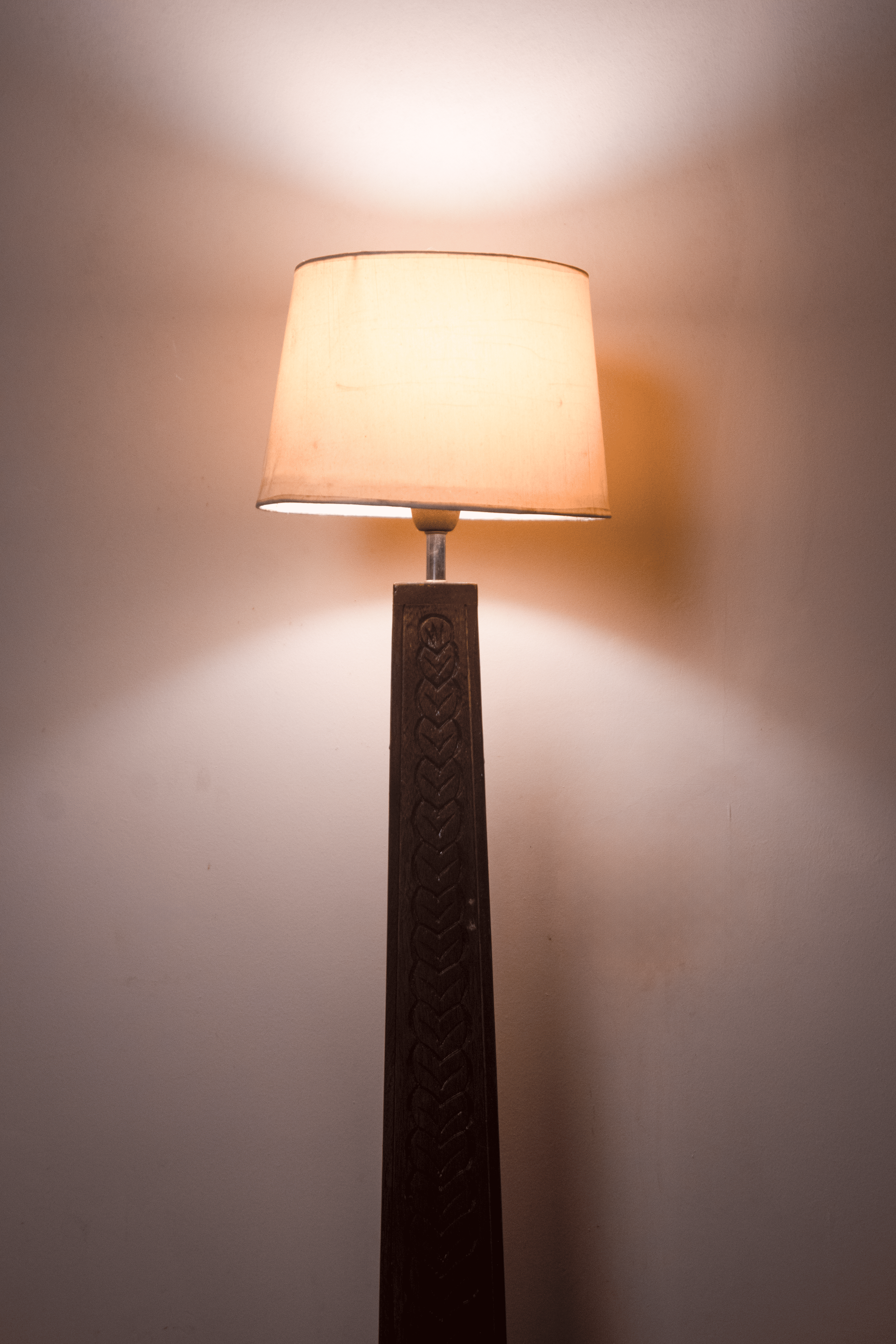 The Sentinel – Hand Carved Wooden Floor Lamp