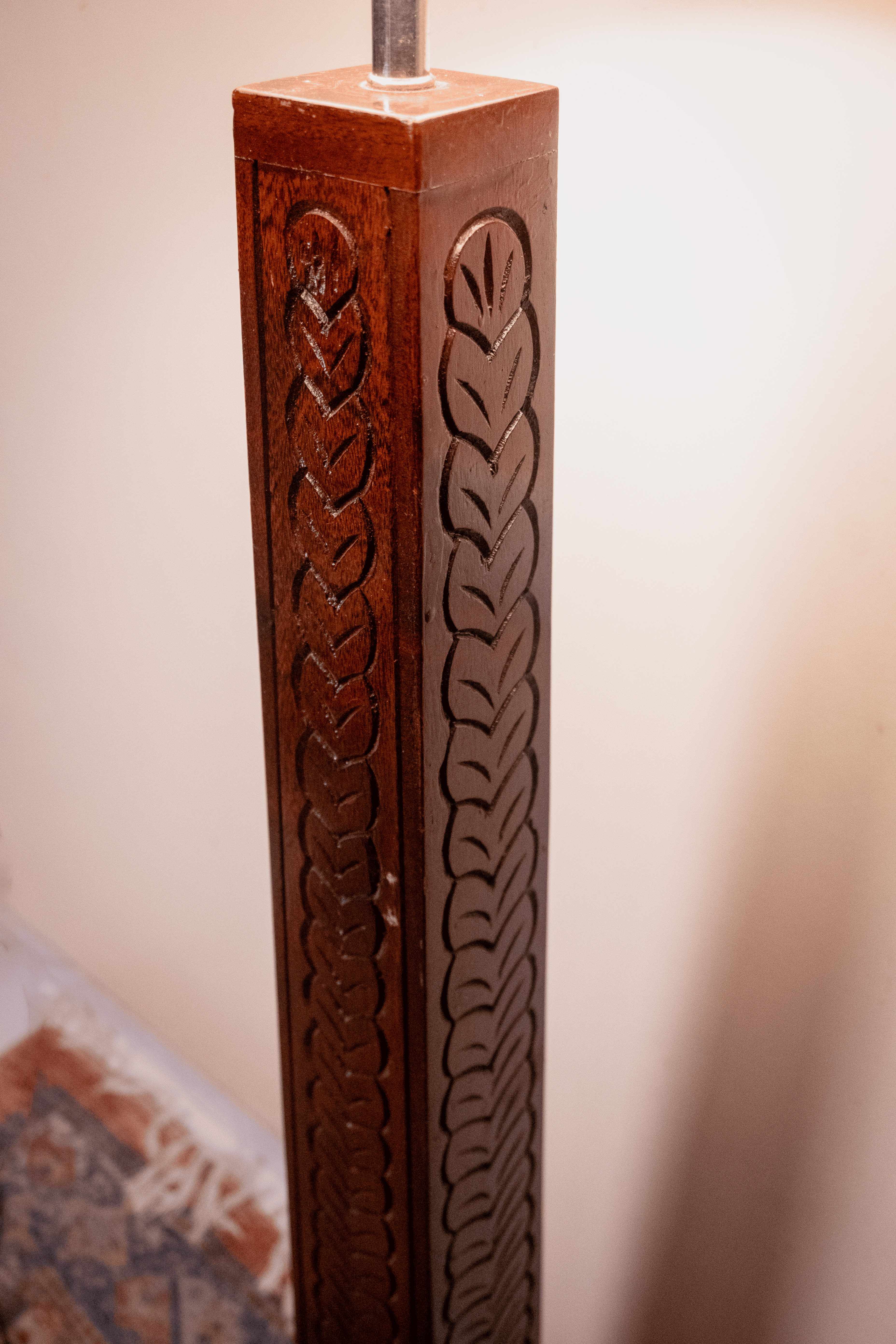 The Sentinel – Hand Carved Wooden Floor Lamp