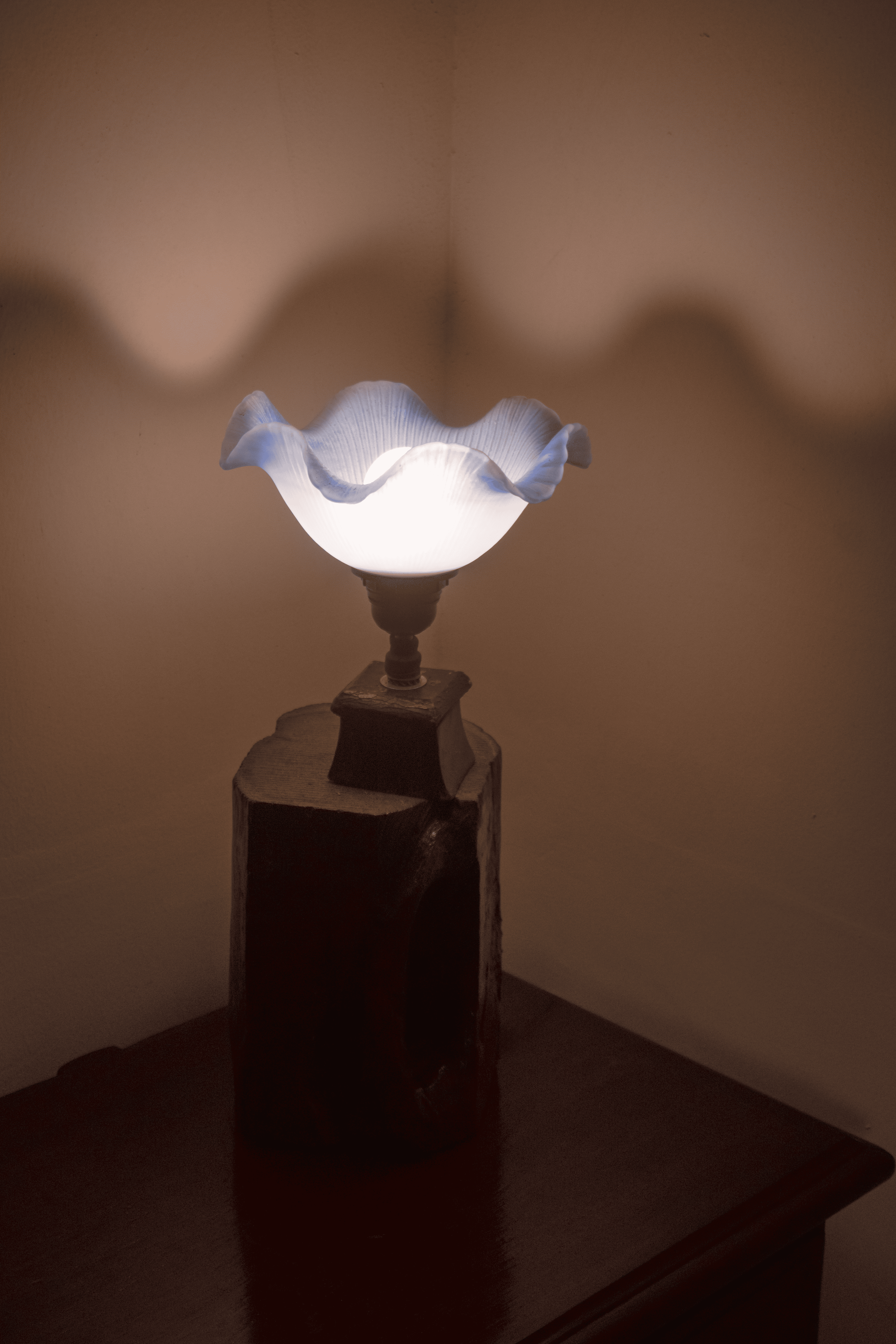 Wildflower Lamp – Tree Trunk and Flower Glass Table Lamp