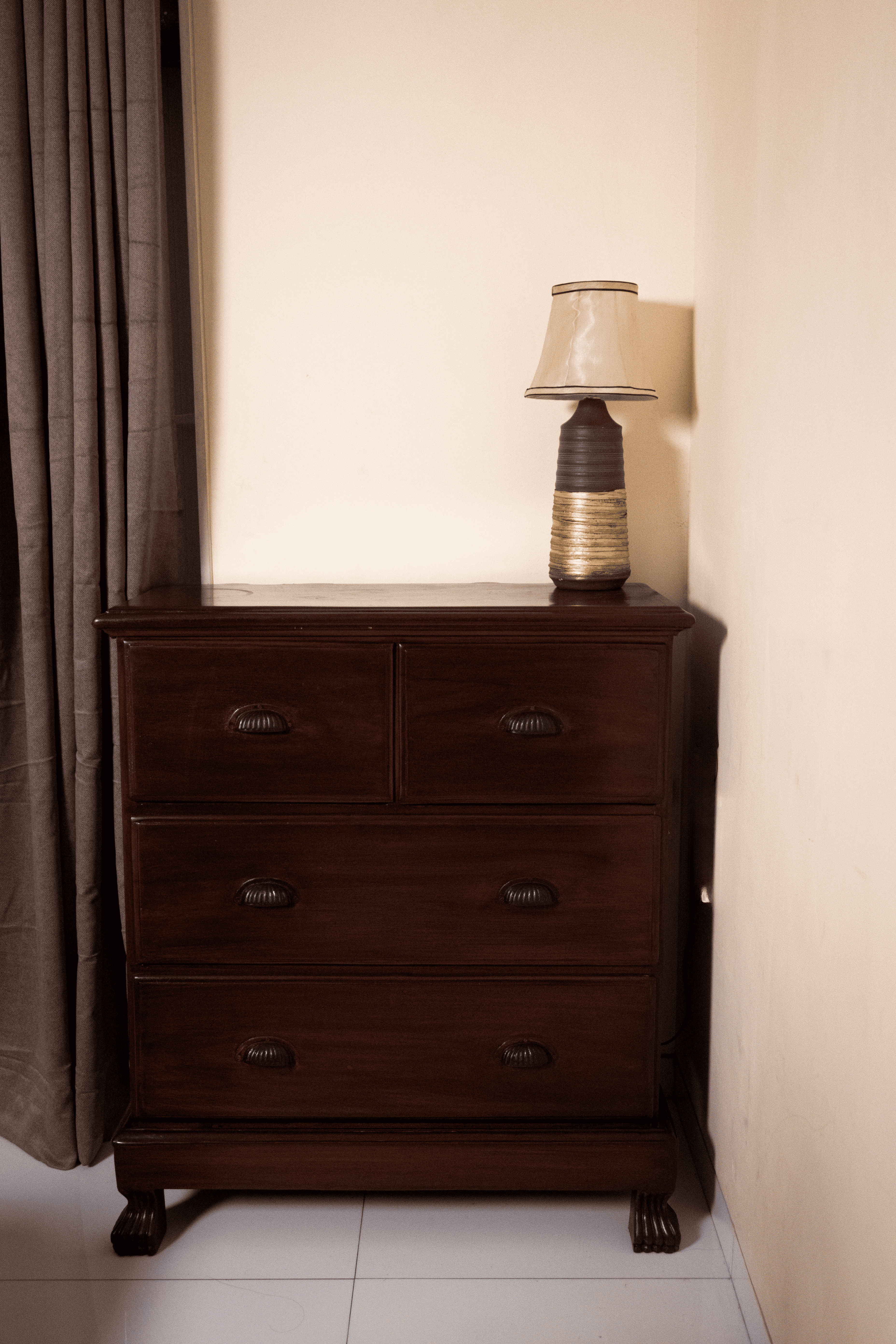 Paw and Panel – Old-Growth Teak Chest of Drawers