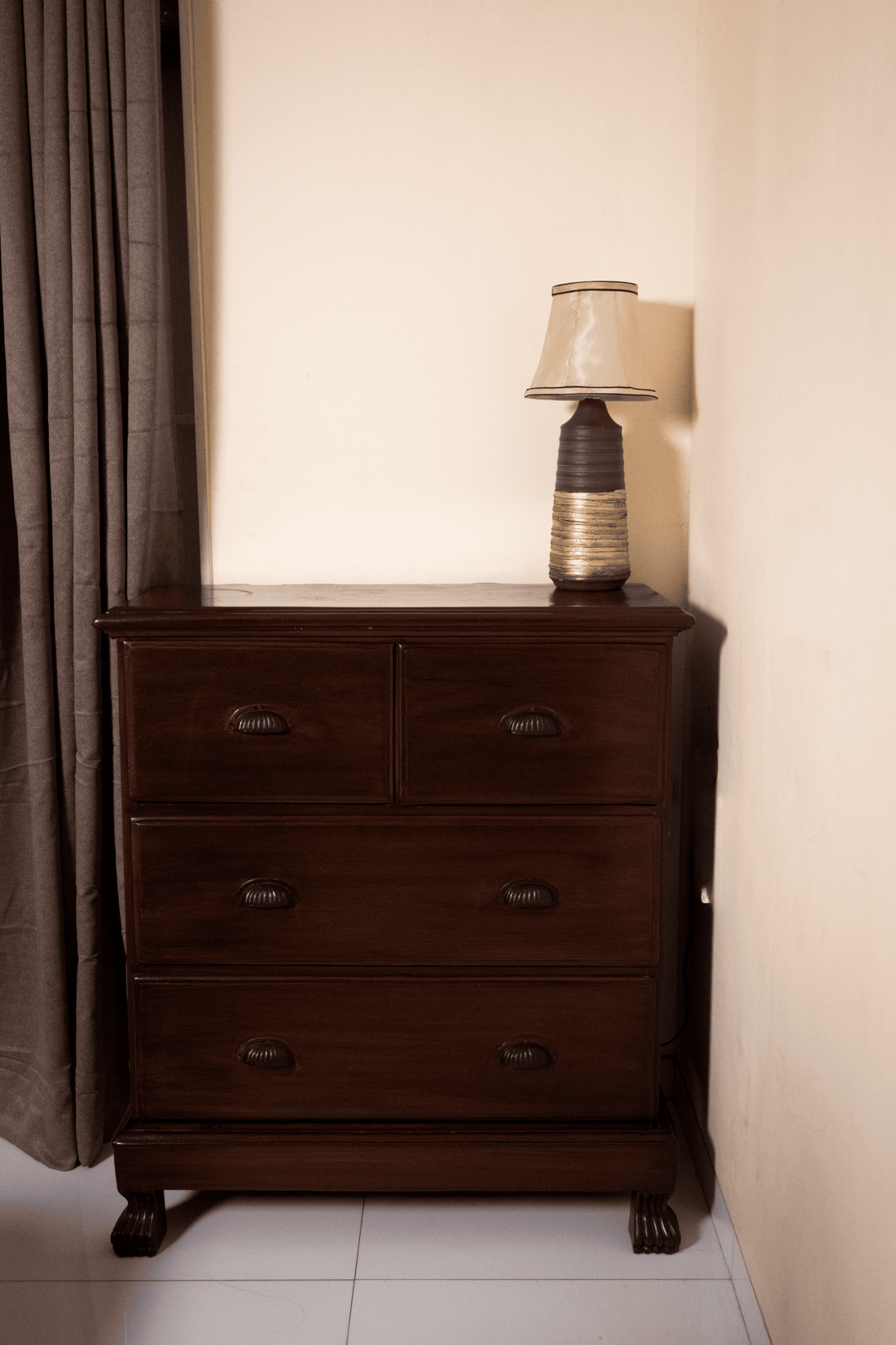 Paw and Panel – Old-Growth Teak Chest of Drawers