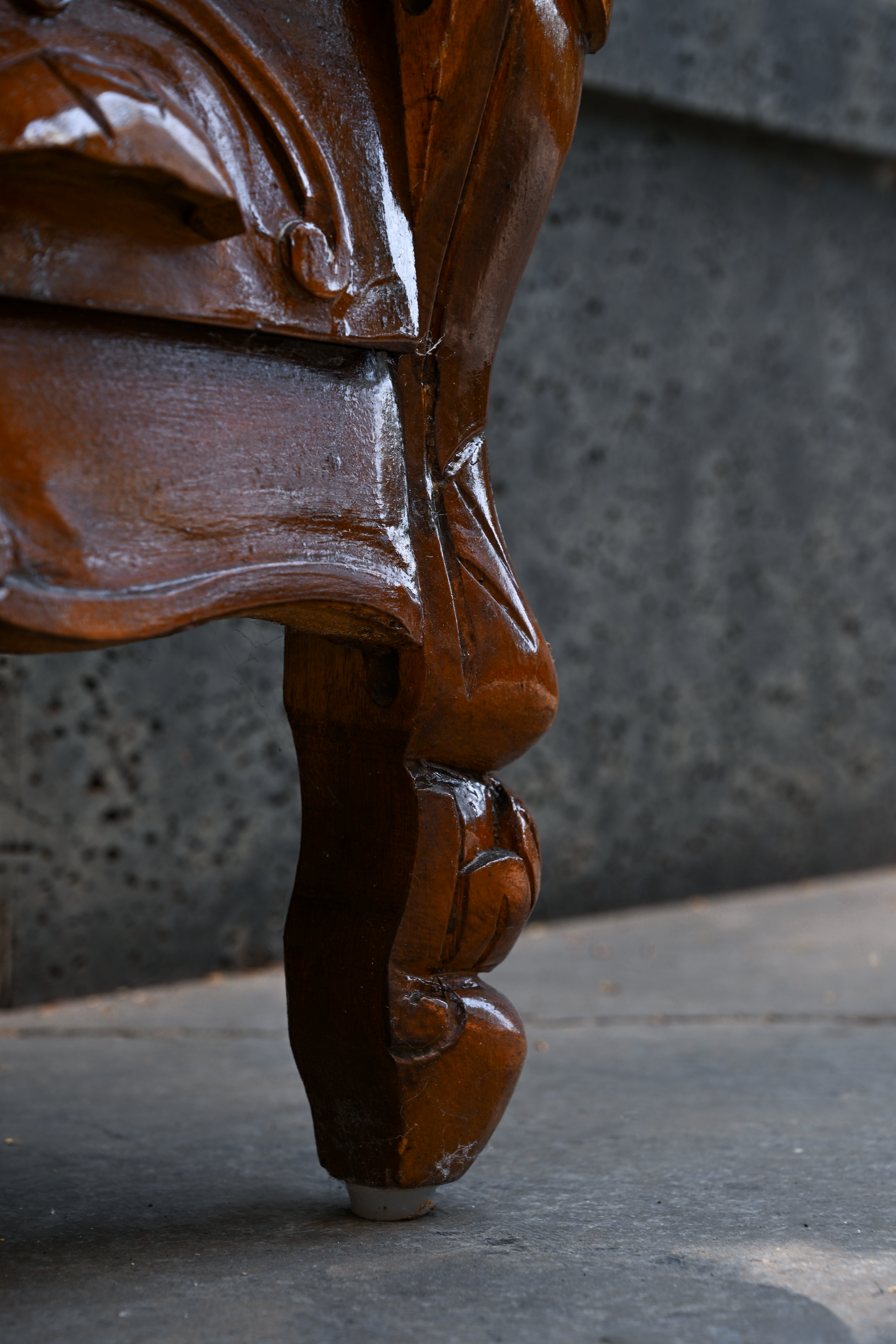 CARVED PLINTH - CARVED OLD GROWTH TEAK CHEST-TABLE