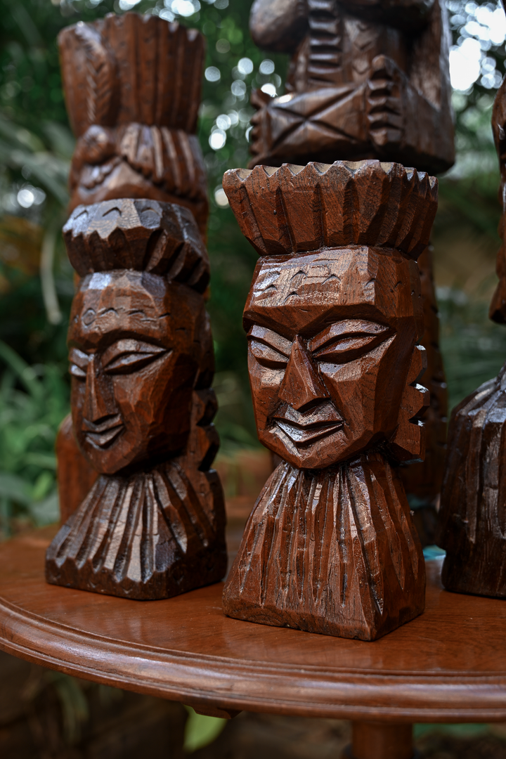 A Family of Five Hand-Carved Ritual Figures