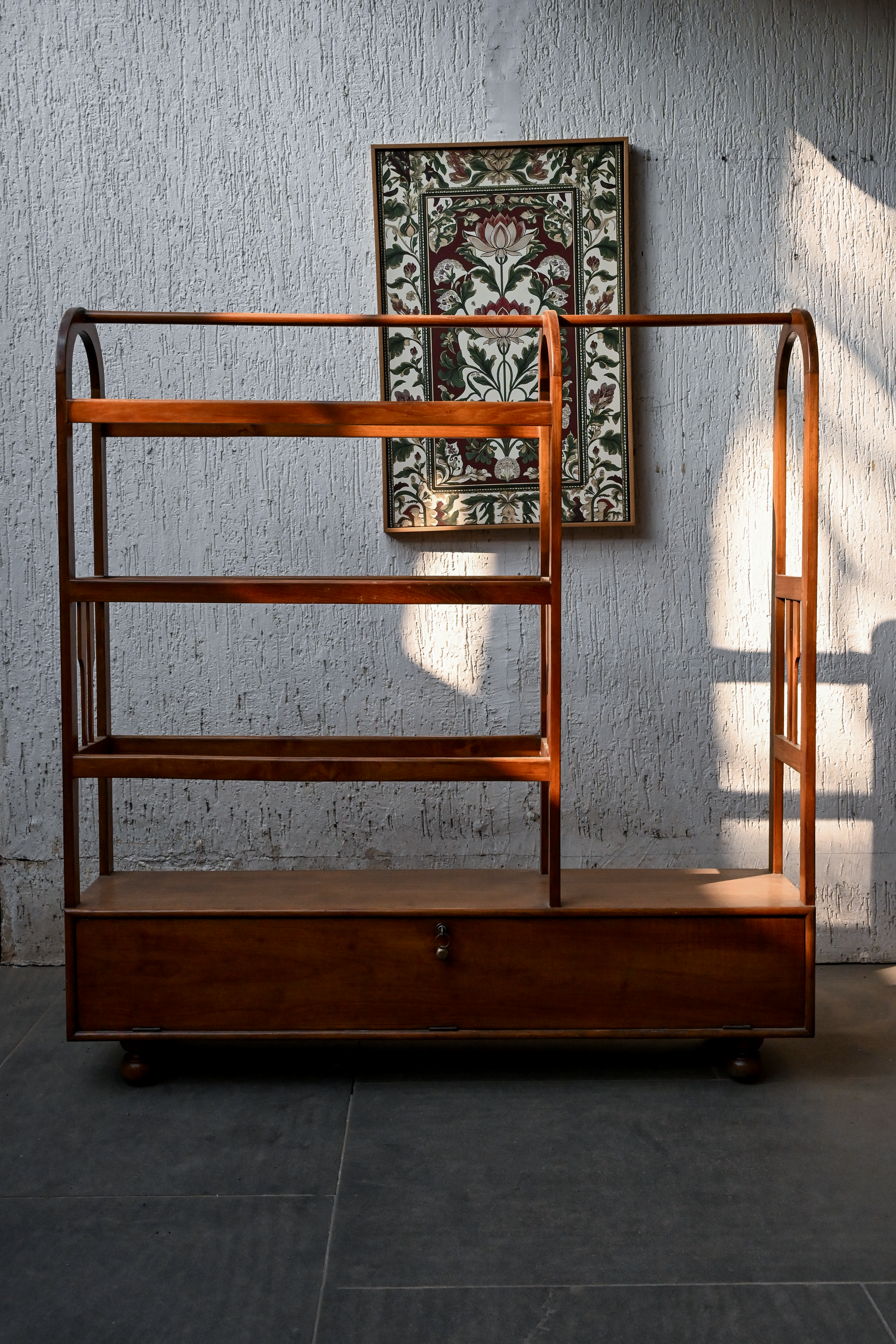 Ritual Wash Anglo-Indian Solid Teak Washstand / Towel Rack