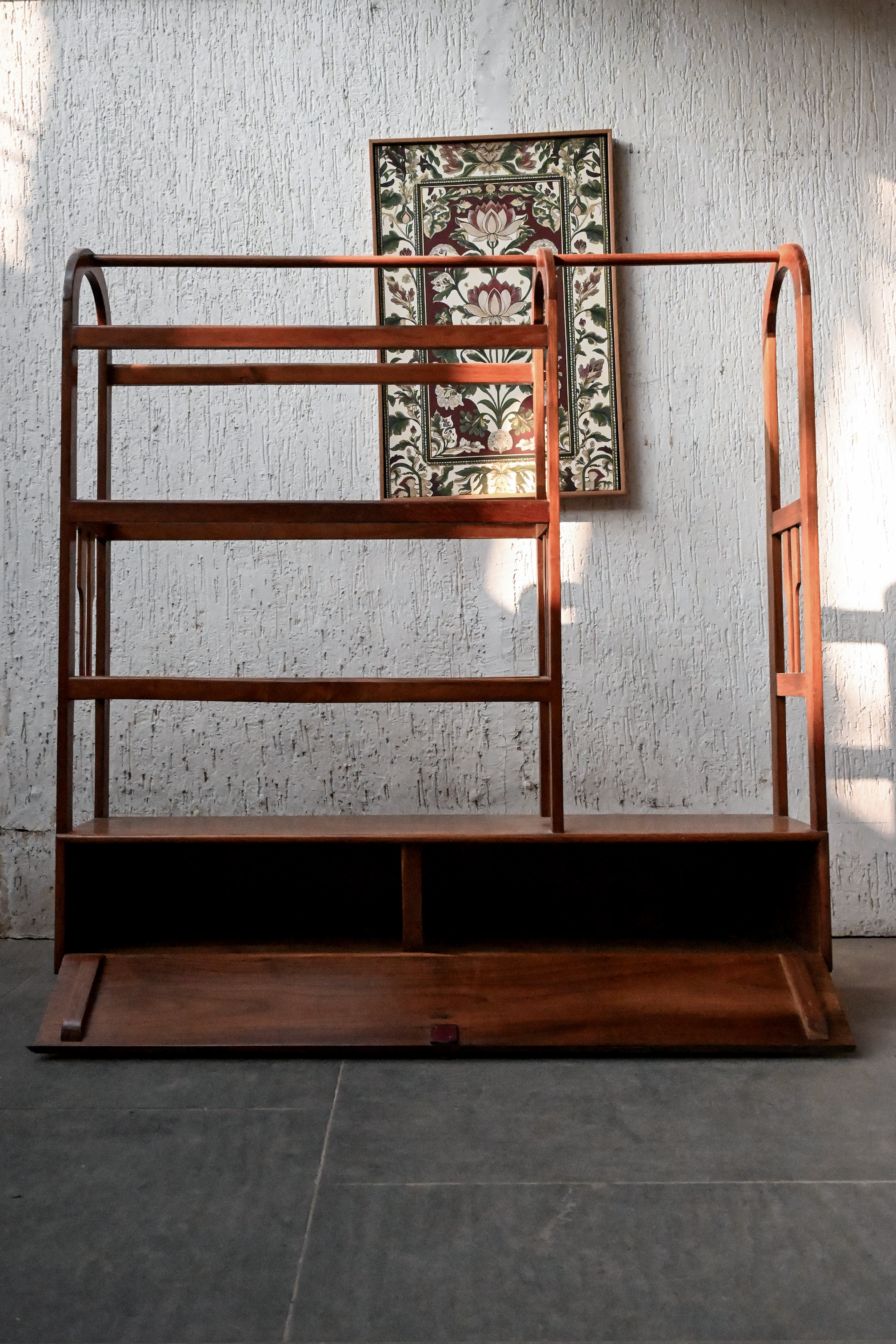 Ritual Wash Anglo-Indian Solid Teak Washstand / Towel Rack