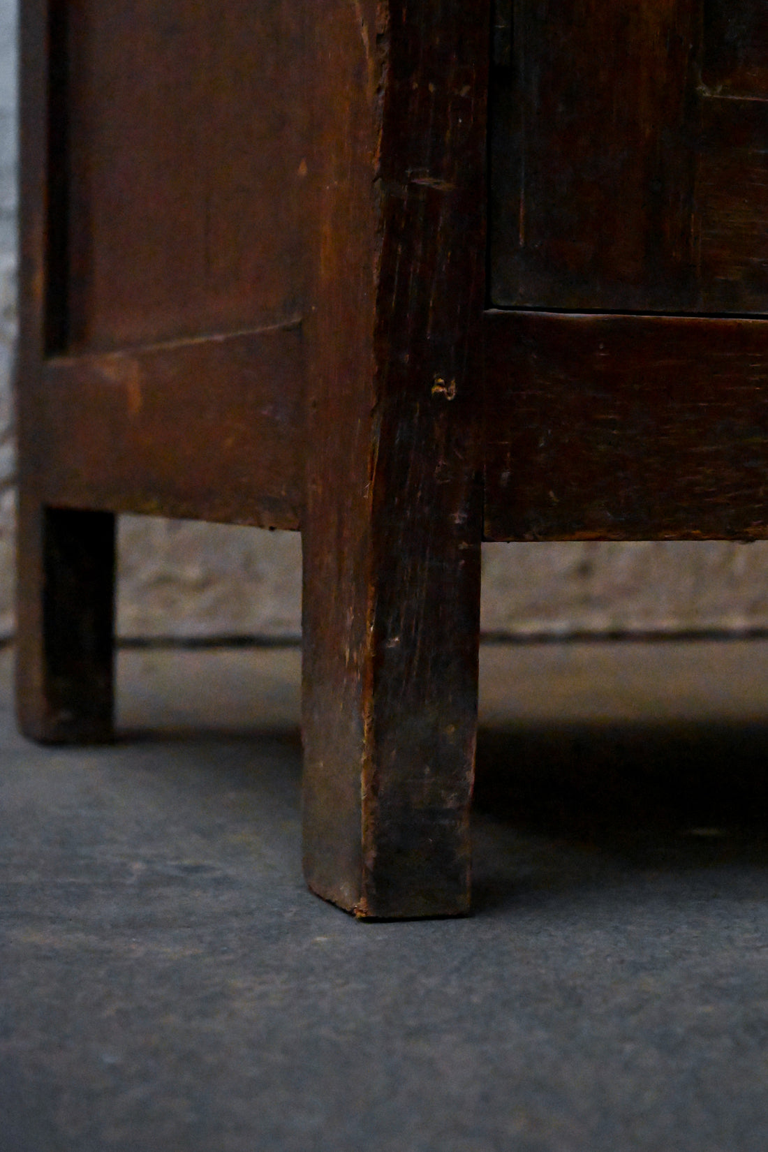 Mini Ritual Wash Anglo-Indian Utility Towel Rack Cabinet - Old Teak